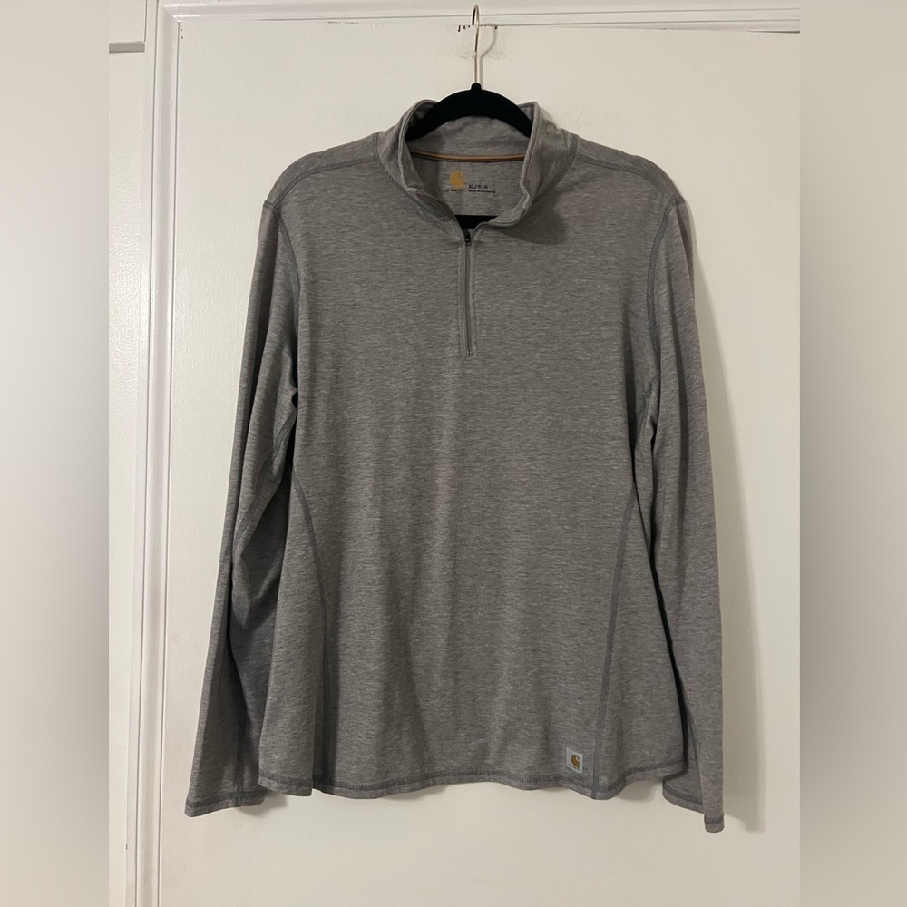 Carhartt Women’s Force 1/4 Zip Lightweight Pullover Grey size XL (X107)